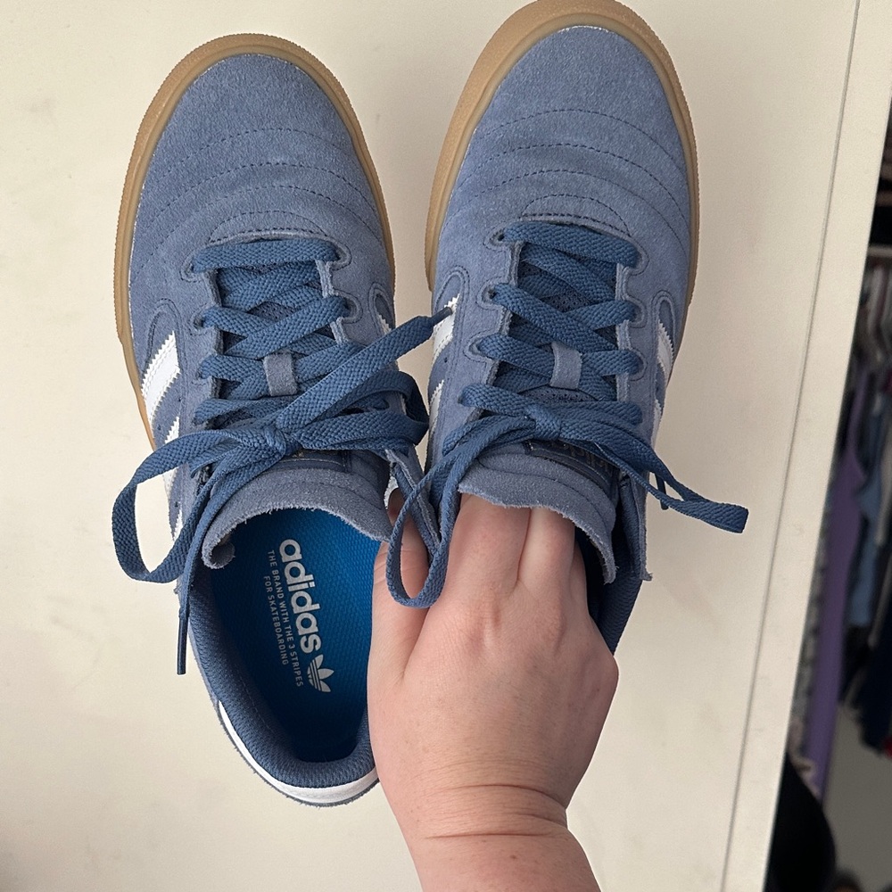 Adidas Men’s Blue and White Sneakers